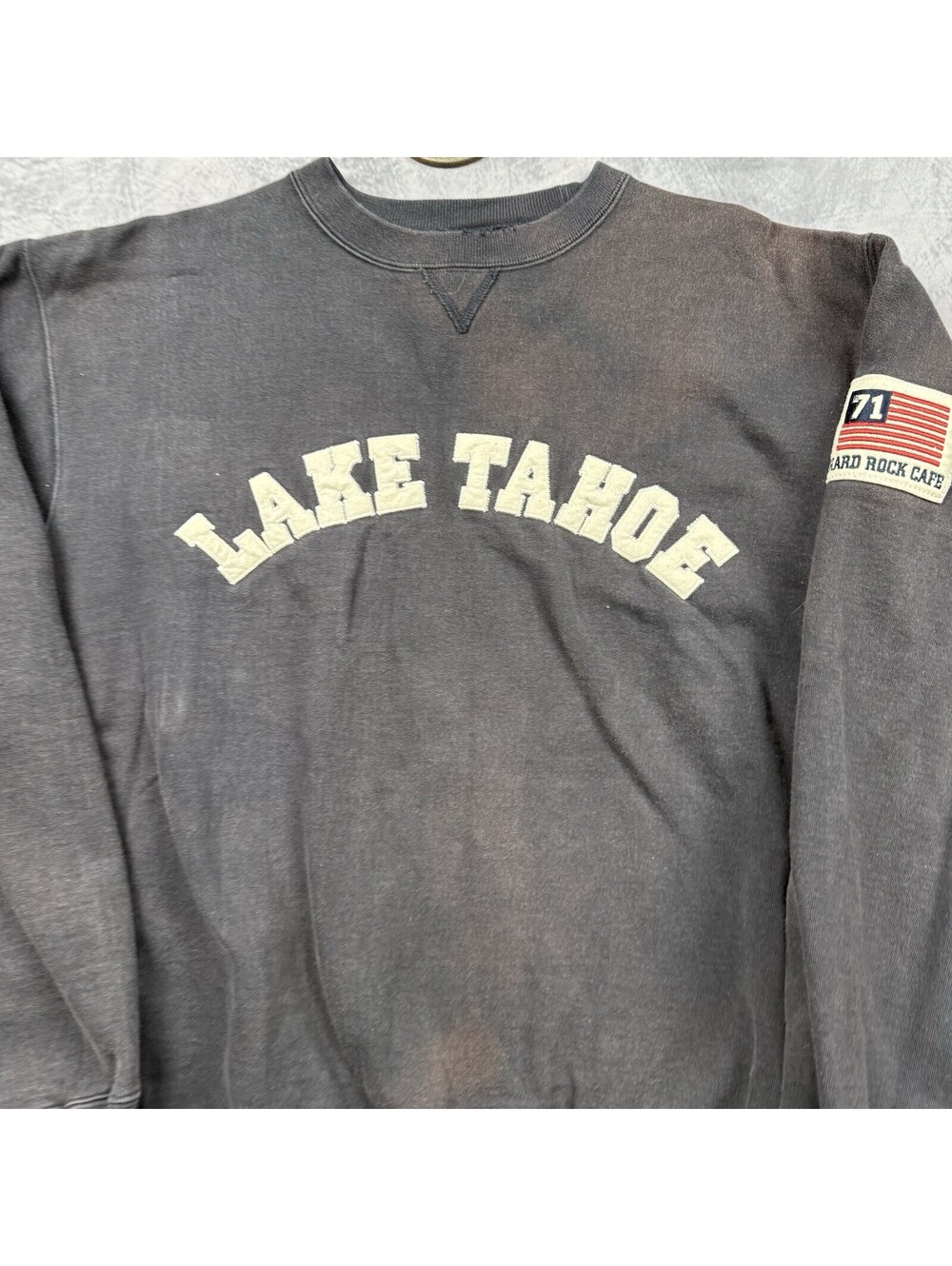 Vintage Hard Rock Cafe Lake Tahoe Black Pullover Sweatshirt Mens XL - Picture 2 of 6